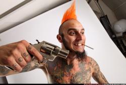 Edgar Revolver Pose With Cigarette